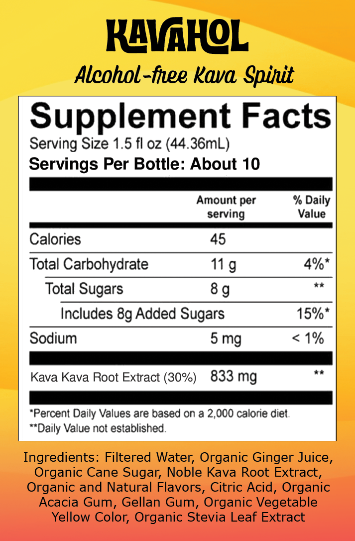 KAVAHOL Alcohol-free Kava Spirit - 10 Servings (16oz)